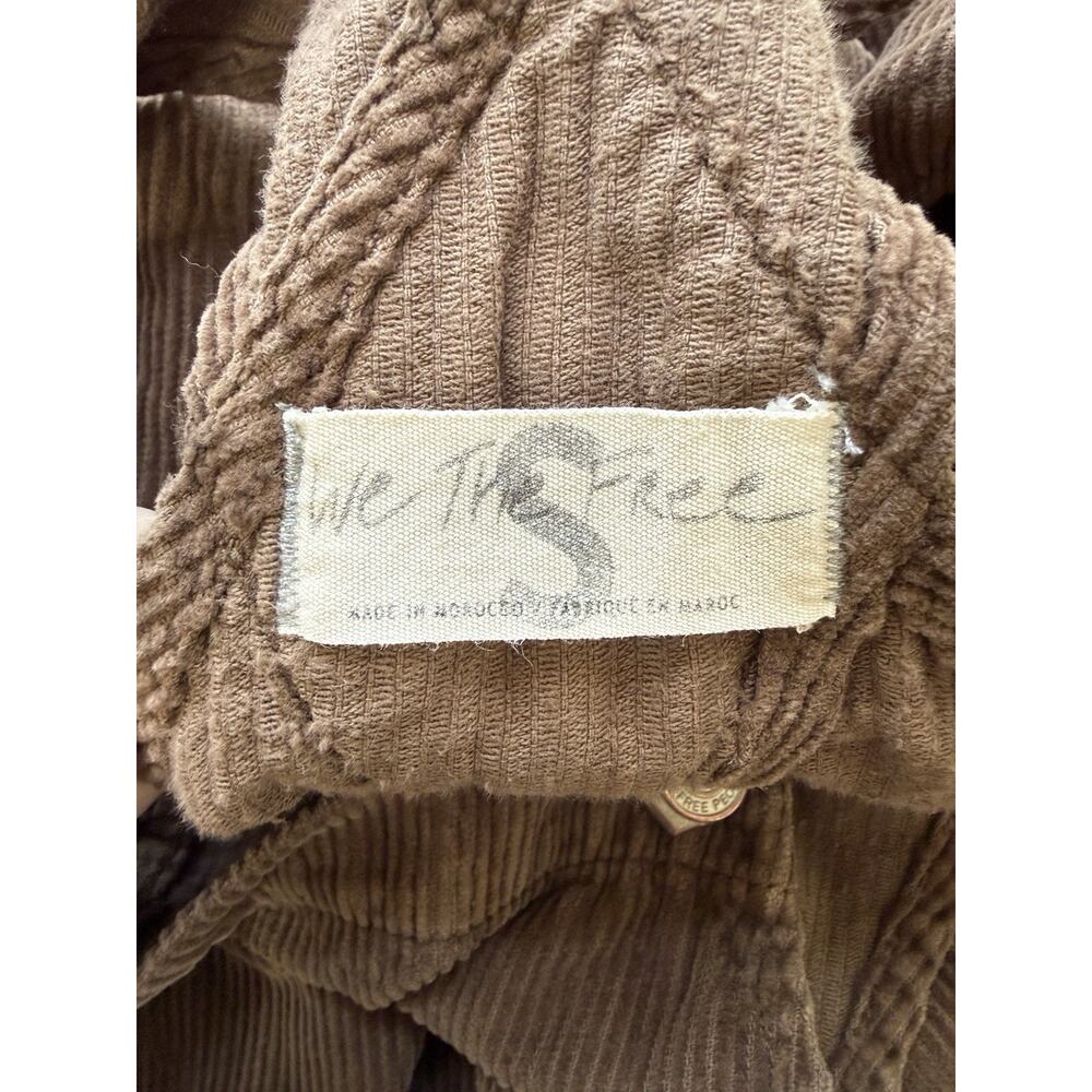 We The Free FREE PEOPLE Ziggy Cord Overalls Brown Corduroy Bibs Size Small Boho - Picture 7 of 12